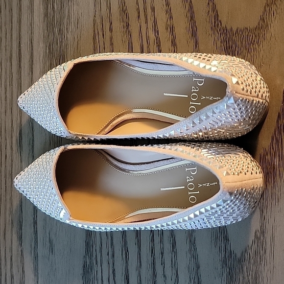 Womens pointy toe flats- with studs PAOLO - Picture 3 of 4